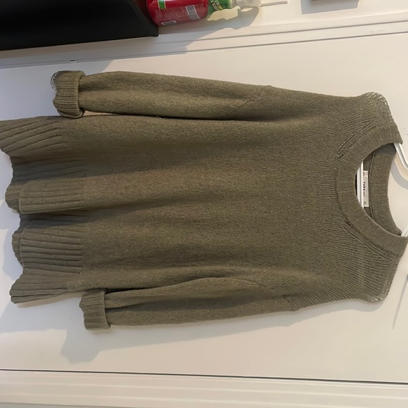 Zara dress size medium GREEN/KAKI winter oversized dress - Picture 1 of 3
